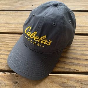 NWOT Cabela’s Club Grey Hat Adjustable Dad Cap Outdoors With Cardboard